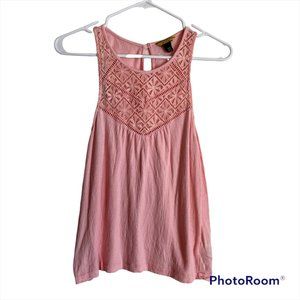 Prince & Fox Light Pink Lace Tank Top, Medium